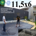 Capa para Piscina Super M: 11,5 x 6,0m PP/PE Cinza/Preto Cobertura Proteção +82m+82p+5b